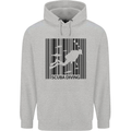 Scuba Barcode Diving Diver Dive Funny Mens 80% Cotton Hoodie Sports Grey