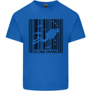 Scuba Barcode Diving Diver Dive Funny Mens Cotton T-Shirt Tee Top Royal Blue
