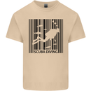 Scuba Barcode Diving Diver Dive Funny Mens Cotton T-Shirt Tee Top Sand