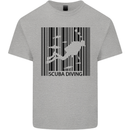 Scuba Barcode Diving Diver Dive Funny Mens Cotton T-Shirt Tee Top Sports Grey