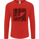Scuba Barcode Diving Diver Dive Funny Mens Long Sleeve T-Shirt Red