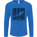 Scuba Barcode Diving Diver Dive Funny Mens Long Sleeve T-Shirt Royal Blue