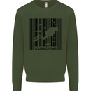 Scuba Barcode Diving Diver Dive Funny Mens Sweatshirt Jumper Forest Green