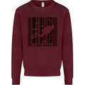 Scuba Barcode Diving Diver Dive Funny Mens Sweatshirt Jumper Maroon