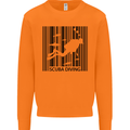 Scuba Barcode Diving Diver Dive Funny Mens Sweatshirt Jumper Orange