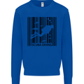 Scuba Barcode Diving Diver Dive Funny Mens Sweatshirt Jumper Royal Blue