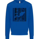 Scuba Barcode Diving Diver Dive Funny Mens Sweatshirt Jumper Royal Blue