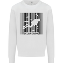 Scuba Barcode Diving Diver Dive Funny Mens Sweatshirt Jumper White
