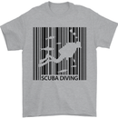 Scuba Barcode Diving Diver Dive Funny Mens T-Shirt Cotton Gildan Sports Grey