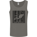 Scuba Barcode Diving Diver Dive Funny Mens Vest Tank Top Charcoal