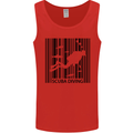 Scuba Barcode Diving Diver Dive Funny Mens Vest Tank Top Red