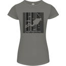 Scuba Barcode Diving Diver Dive Funny Womens Petite Cut T-Shirt Charcoal