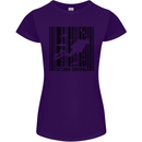 Scuba Barcode Diving Diver Dive Funny Womens Petite Cut T-Shirt Purple