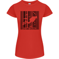 Scuba Barcode Diving Diver Dive Funny Womens Petite Cut T-Shirt Red