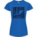 Scuba Barcode Diving Diver Dive Funny Womens Petite Cut T-Shirt Royal Blue