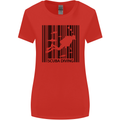 Scuba Barcode Diving Diver Dive Funny Womens Wider Cut T-Shirt Red