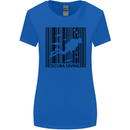 Scuba Barcode Diving Diver Dive Funny Womens Wider Cut T-Shirt Royal Blue
