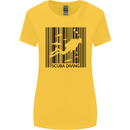 Scuba Barcode Diving Diver Dive Funny Womens Wider Cut T-Shirt Yellow