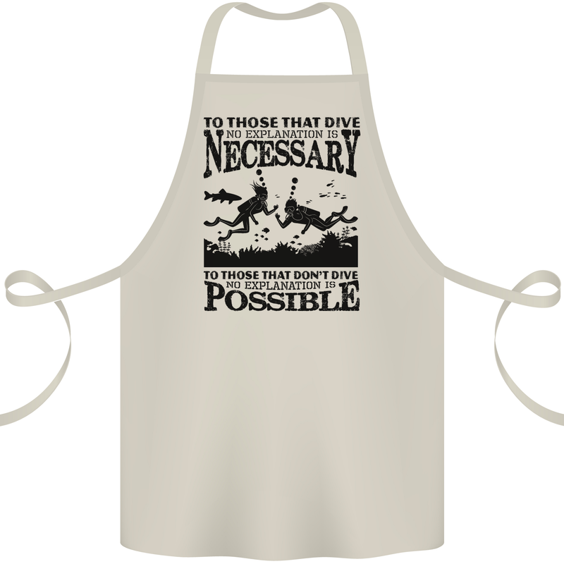 Scuba Dive No Explanation Funny Diving Cotton Apron 100% Organic Natural