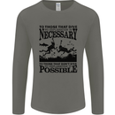 Scuba Dive No Explanation Funny Diving Mens Long Sleeve T-Shirt Charcoal