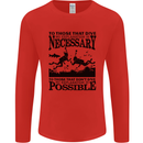 Scuba Dive No Explanation Funny Diving Mens Long Sleeve T-Shirt Red