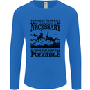 Scuba Dive No Explanation Funny Diving Mens Long Sleeve T-Shirt Royal Blue
