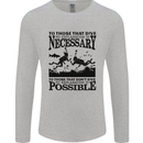 Scuba Dive No Explanation Funny Diving Mens Long Sleeve T-Shirt Sports Grey