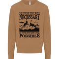 Scuba Dive No Explanation Funny Diving Mens Sweatshirt Jumper Caramel Latte