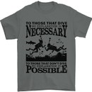 Scuba Dive No Explanation Funny Diving Mens T-Shirt Cotton Gildan Charcoal