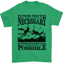 Scuba Dive No Explanation Funny Diving Mens T-Shirt Cotton Gildan Irish Green