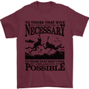 Scuba Dive No Explanation Funny Diving Mens T-Shirt Cotton Gildan Maroon