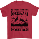 Scuba Dive No Explanation Funny Diving Mens T-Shirt Cotton Gildan Red