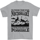 Scuba Dive No Explanation Funny Diving Mens T-Shirt Cotton Gildan Sports Grey