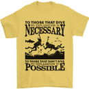 Scuba Dive No Explanation Funny Diving Mens T-Shirt Cotton Gildan Yellow
