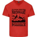 Scuba Dive No Explanation Funny Diving Mens V-Neck Cotton T-Shirt Red