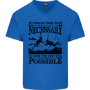 Scuba Dive No Explanation Funny Diving Mens V-Neck Cotton T-Shirt Royal Blue