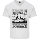 Scuba Dive No Explanation Funny Diving Mens V-Neck Cotton T-Shirt White