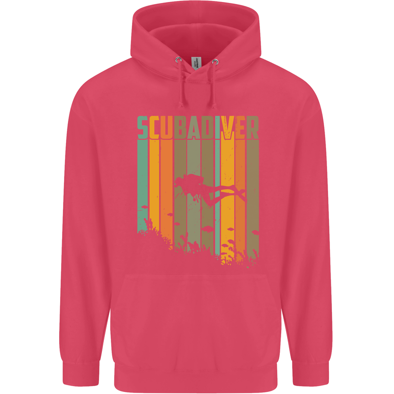 Scuba Diver Diving Dive Childrens Kids Hoodie Heliconia