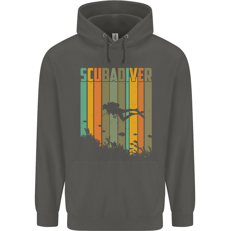 Scuba Diver Diving Dive Childrens Kids Hoodie Storm Grey