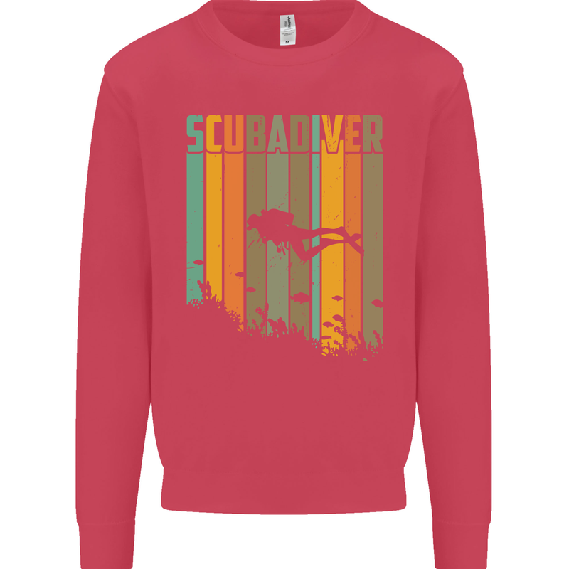 Scuba Diver Diving Dive Kids Sweatshirt Jumper Heliconia