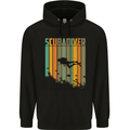 Scuba Diver Diving Dive Mens 80% Cotton Hoodie Black