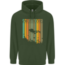 Scuba Diver Diving Dive Mens 80% Cotton Hoodie Forest Green
