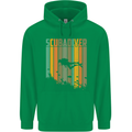 Scuba Diver Diving Dive Mens 80% Cotton Hoodie Irish Green