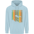 Scuba Diver Diving Dive Mens 80% Cotton Hoodie Light Blue