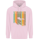 Scuba Diver Diving Dive Mens 80% Cotton Hoodie Light Pink