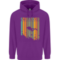 Scuba Diver Diving Dive Mens 80% Cotton Hoodie Purple