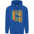 Scuba Diver Diving Dive Mens 80% Cotton Hoodie Royal Blue