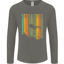 Scuba Diver Diving Dive Mens Long Sleeve T-Shirt Charcoal