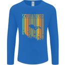 Scuba Diver Diving Dive Mens Long Sleeve T-Shirt Royal Blue