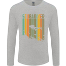 Scuba Diver Diving Dive Mens Long Sleeve T-Shirt Sports Grey